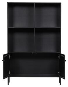 Hoorns Dona fekete fenyő könyvespolc 160 x 107 cm