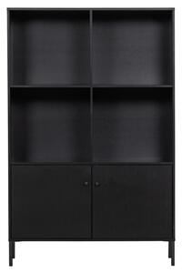 Hoorns Dona fekete fenyő könyvespolc 160 x 107 cm