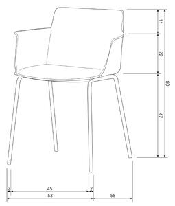 Hoorns Világosszürke műanyag kerti szék Flip