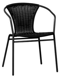 Hoorns Kayle fekete rattan kerti szék