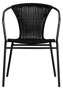 Hoorns Kayle fekete rattan kerti szék