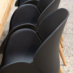 Hoorns Fekete műanyag kerti szék Cait