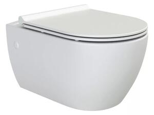 CeraStyle CITY MATT fehér porcelán fali WC - perem nélküli - rejtett szerelésű - mély öblítésű