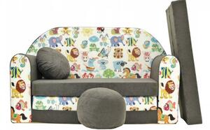 Gyermek kanapéágy 98 x 170 cm Állatok