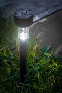 Napelemes LED kis fekete lámpa világítás 19 cm
