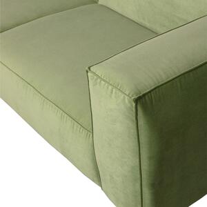 Hoorns Zöld bársony háromszemélyes Merro kanapé 240 cm