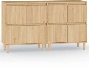 VIDAXL - Tálalóasztal Szett - Sonoma Tölgy - 2 db - 60x35x70 cm