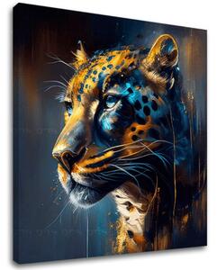 Dekoratív festmény vászonra - PREMIUM ART - Jaguar's Grace in the Wild