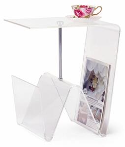DKD Home Decor Dohányzóasztal Fém Akril Átlátszó (40 x 30 x 44 cm)