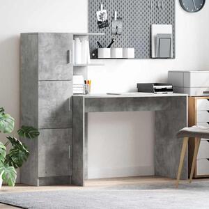 Asztal 2 pcs Beton Szürke