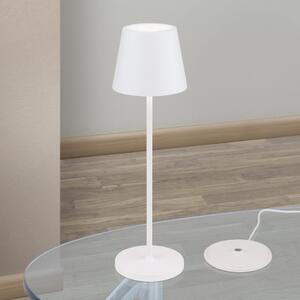 Akkumlátoros asztali lámpa, CANDELIGHT, fehér