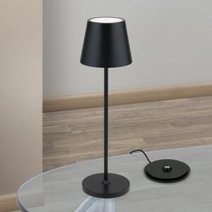 Akkumlátoros asztali lámpa, hordozható, CANDELIGHT , fekete