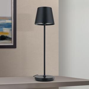 Akkumlátoros asztali lámpa, hordozható, CANDELIGHT , fekete