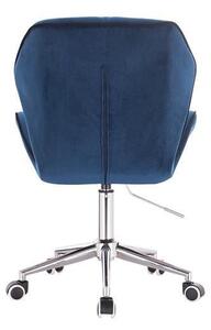 HR212K Tengerkék modern velúr szék