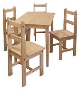 Asztal + 4 szék CORONA 2 viasz 161611