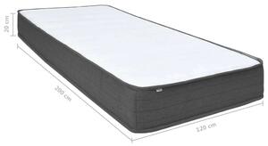 VidaXL sötétszürke rugós szövetágy 120 x 200 cm