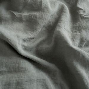 Khaki gumis len lepedő 160x200 cm – Linen Tales