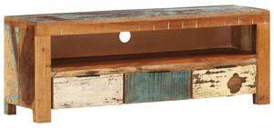 Tömör újrahasznosított fa TV-szekrény 110 x 30 x 40 cm