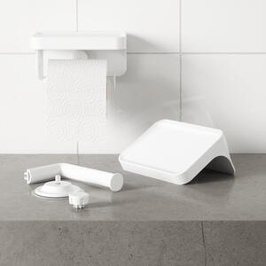 Fehér öntapadós újrahasznosított műanyag WC-papír tartó Flex Adhesive – Umbra