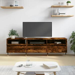 Füstös tölgy színű szerelt fa TV-szekrény 150 x 30 x 44,5 cm
