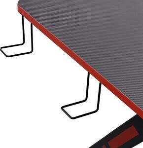 Számítógépasztal LAS VEGAS fekete/piros