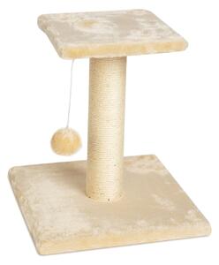 2 szintes macska kaparófa bolyhos játékkal – 32 cm
