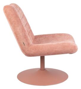Rózsaszín bársony fotel Bubba – Zuiver
