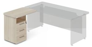 TopOffice beépített tároló, bal oldali, 90 x 55 cm, Világos akác