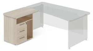 TopOffice beépített tároló, bal oldali, 90 x 55 cm, Világos akác