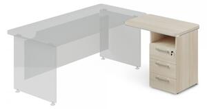 TopOffice beépített tároló, jobb oldali, 90 x 55 cm, Világos akác