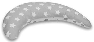 Scamp félhold párna - Grey White Round Stars
