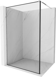 Mexen Kioto zuhany paraván 50x200 cm 8 mm, króm profil, üveg fekete keret, 800-050-101-01-70