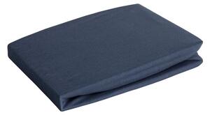 Jersey pamut gumis lepedő Gránátkék 240x220 cm + 30 cm