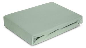 Jersey4 pamut gumis lepedő Menta 90x200 cm + 25 cm