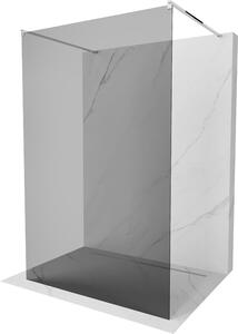 Mexen Kioto, átmenő zuhany paraván 110 x 200 cm, 8mm szürke üveg, 2x króm stabilizáló távtartó, 800-110-002-01-40