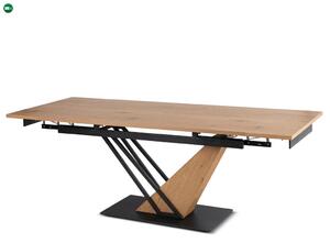 REX étkezőasztal, kihúzható, 160-220 cm, MDF, tölgy/fekete