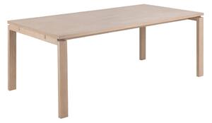 Bővíthető étkezőasztal tölgyfa dekoros asztallappal 100x200 cm Linley – Actona