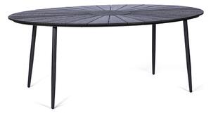 Marienlist fekete kerti asztal artwood asztallappal, 190 x 115 cm - Bonami Selection