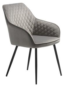 Milton szürke bársony étkezőszék - Unique Furniture
