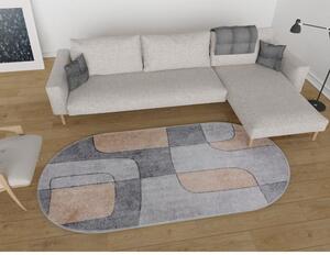 Szürke mosható szőnyeg 60x100 cm Oval – Vitaus