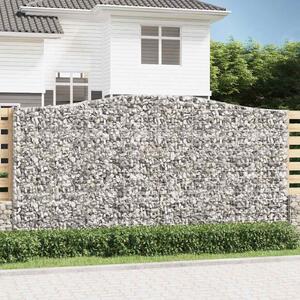 6 db íves horganyzott vas gabion kosár 400x50x200/220 cm