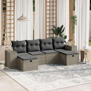VidaXL Polyrattan Kerti Ülőgarnitúra - 6 részes