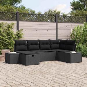 Kanapé Szett párnával 6 pcs polirattan