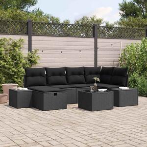 Kanapé Szett párnával 6 pcs polirattan