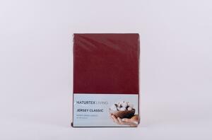 Jersey burgundy lepedő 80-100x200 cm