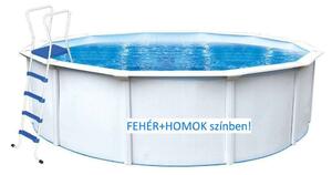 Fémvázas medence szett Nuovo de luxe II O 360 x 120 cm-es, HOMOKSZÍNŰ
