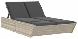 VidaXL Dupla Napozóágy - Polyrattan - 200cm