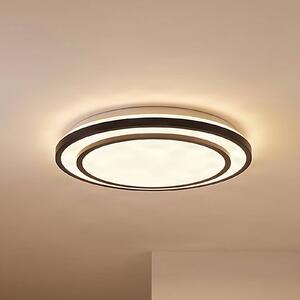 Lindby LED mennyezeti lámpa Essina, fekete, fém, CCT, dim., dimmelhető, Fekete, Nappali / Étkező, fém, Modern