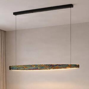 Quitani Persida LED-es függőlámpa, 148 cm, ütőfém, arany, dimmelhető, Bronz / antik sárgaréz, Nappali / Étkező, fém, Indusztriális dizájn