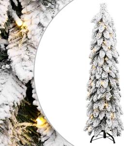 Megvilágított műkarácsonyfa 80 LED-del és hóval 150 cm